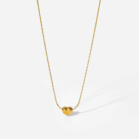 Children's Accessories 18K Gold Plated Heart Shaped Necklace Accessories 