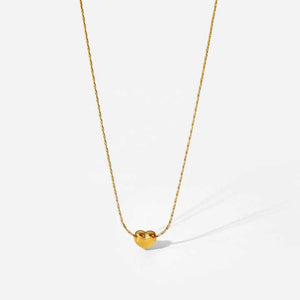Children's Accessories 18K Gold Plated Heart Shaped Necklace Accessories 