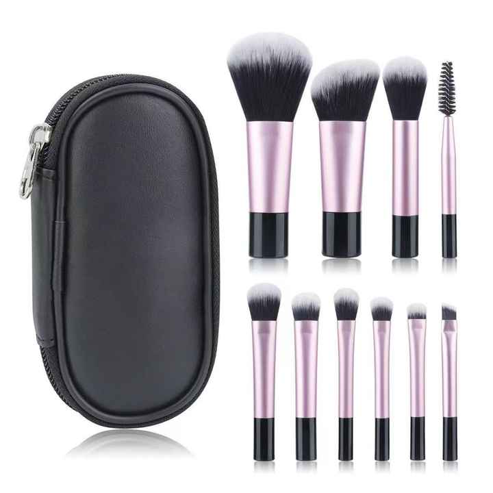 pink balloon makeup brushes 