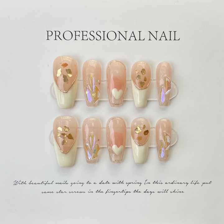 Charming Pink Short Square Artificial Nails 
