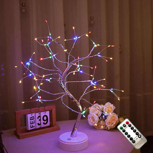 tree lights with lighting 