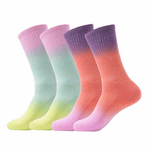 Novelty Fashion Colorful Cool Crazy Crew Socks Women's Tie Dye Colorful Crew Socks