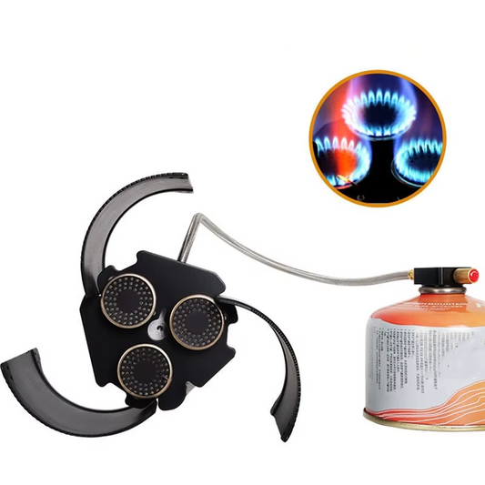 Portable camping gas stove for camping provides. 