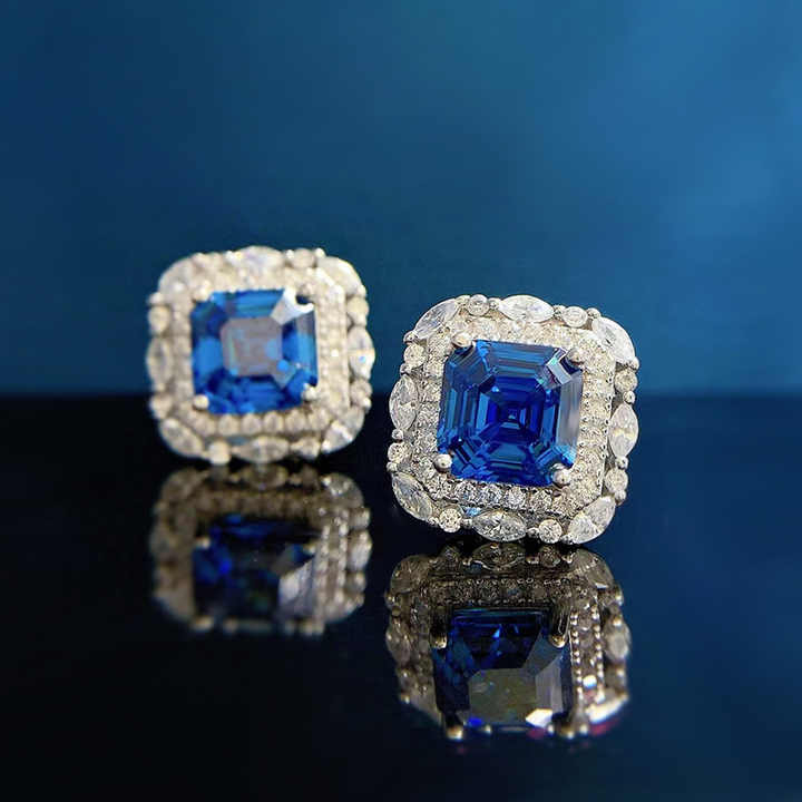 silver engagement earrings 