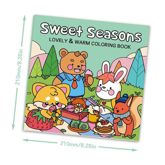Cross-Border Sweet Four Seasons Coloring Book 