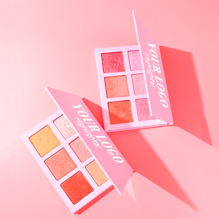 Blush and highlighter palette