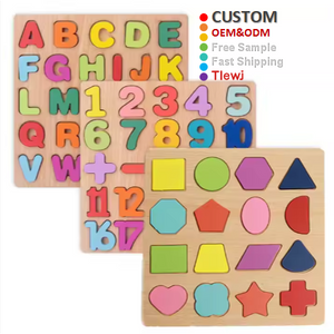 Wooden Board for Kids Letters and Numbers 