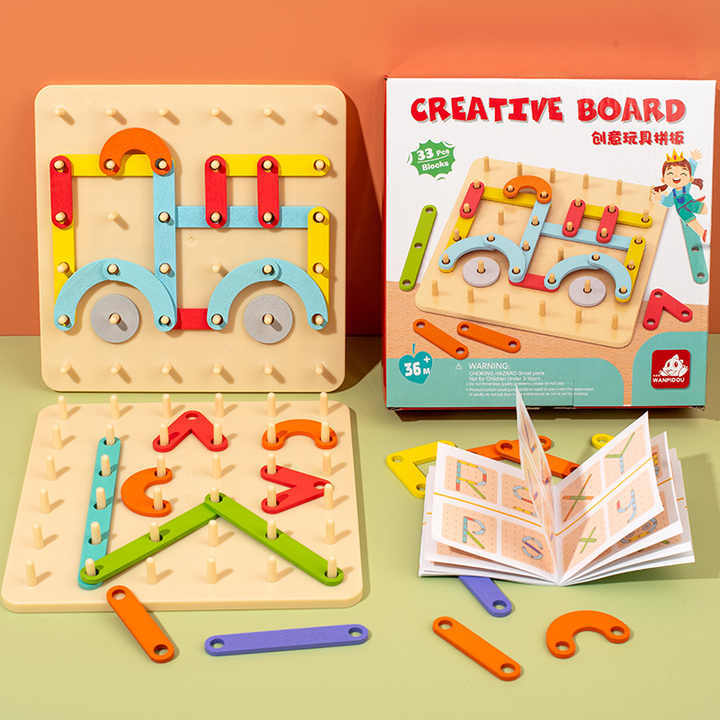 Creative Wooden Puzzle Toy for Toddlers, 
