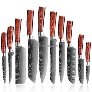 Colorful knives with modern handles 