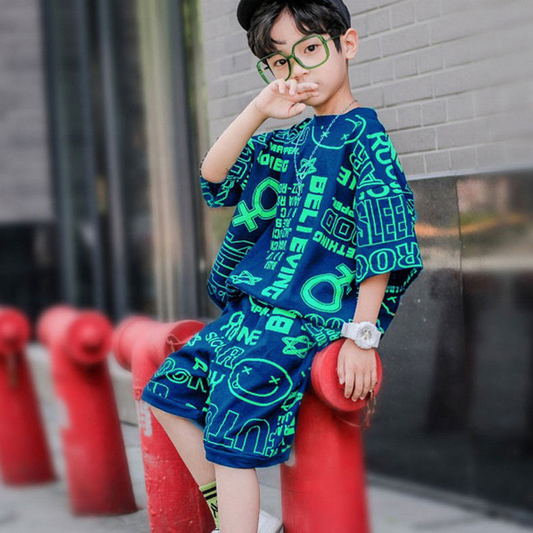 Boys' summer shorts with two pieces 