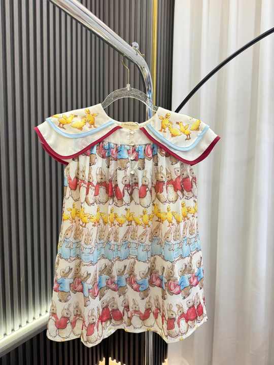 Style Summer Cute Dress for Baby-New High Quality Cotton Satin Dress 