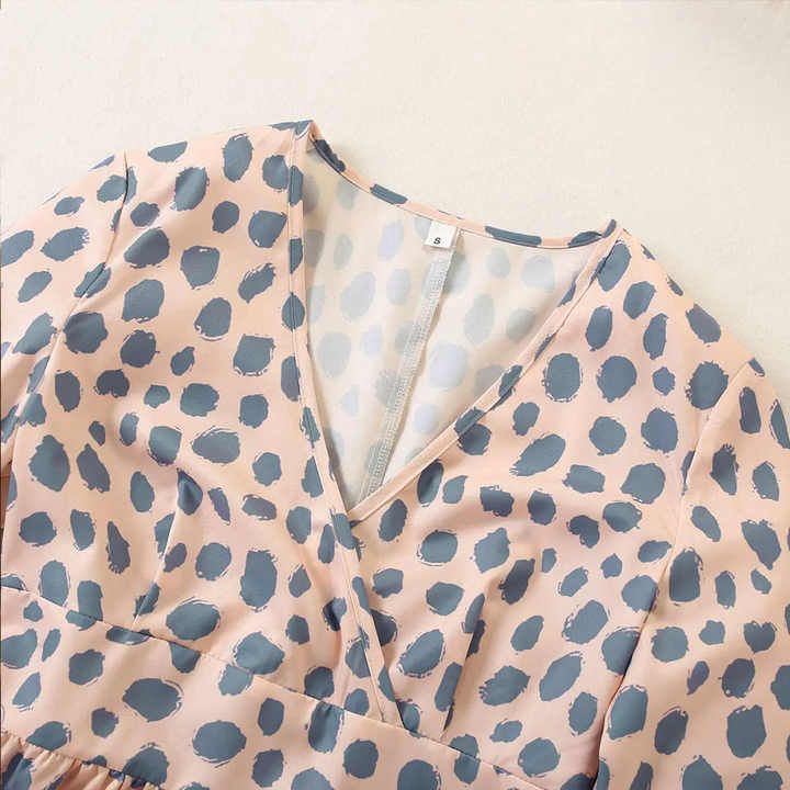 الأم والبنت - نقطة أكمام طويلة ضيقة ملابس متطابقة للأم والابنة