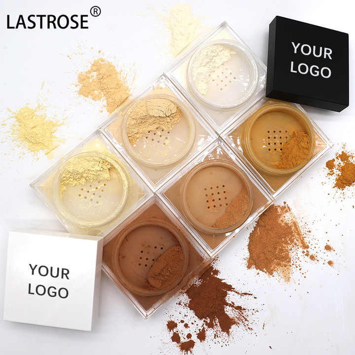 Vegan Makeup Waterproof Oil Control Face Powder Mineral Cosmetics Translucent Matte Loose Setting Powder Private Label with Puff 