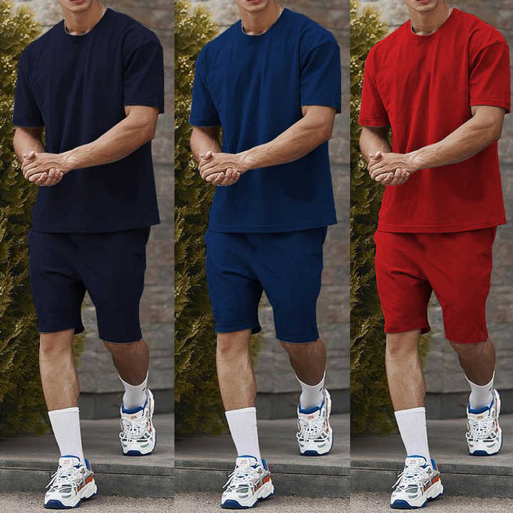 Men's clothing sets, shirt and shorts, suit 