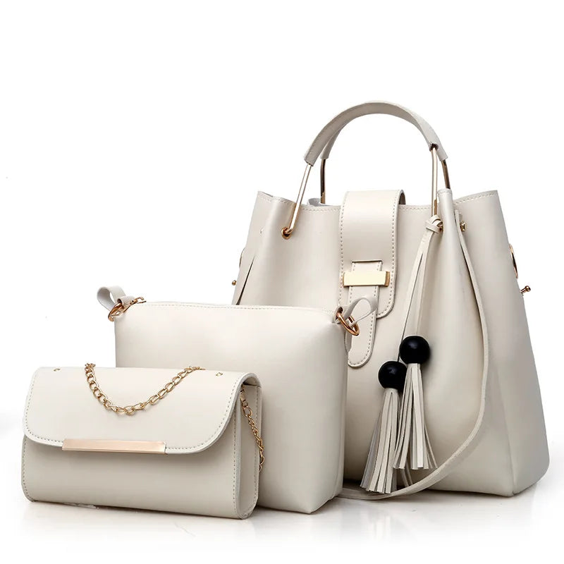 Luxury women's faux leather handbag 