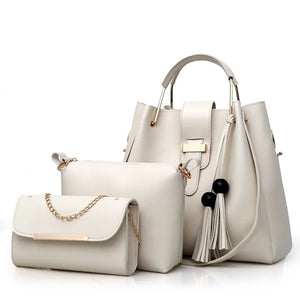 Luxury women's faux leather handbag 