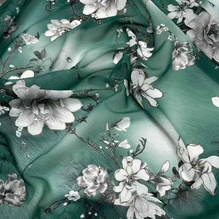 Dresses and Clothing قماش شيفون مطبوع عليه زهور