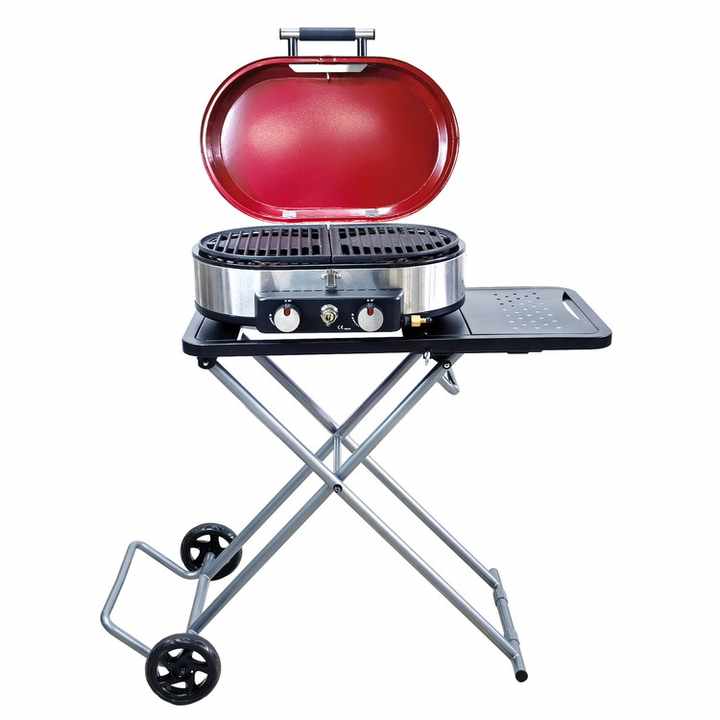 شواية غاز محمولة 2 شعلة تخييم -Portable Gas Grill 2 Burner Camping
