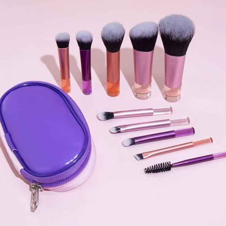 pink balloon makeup brushes 