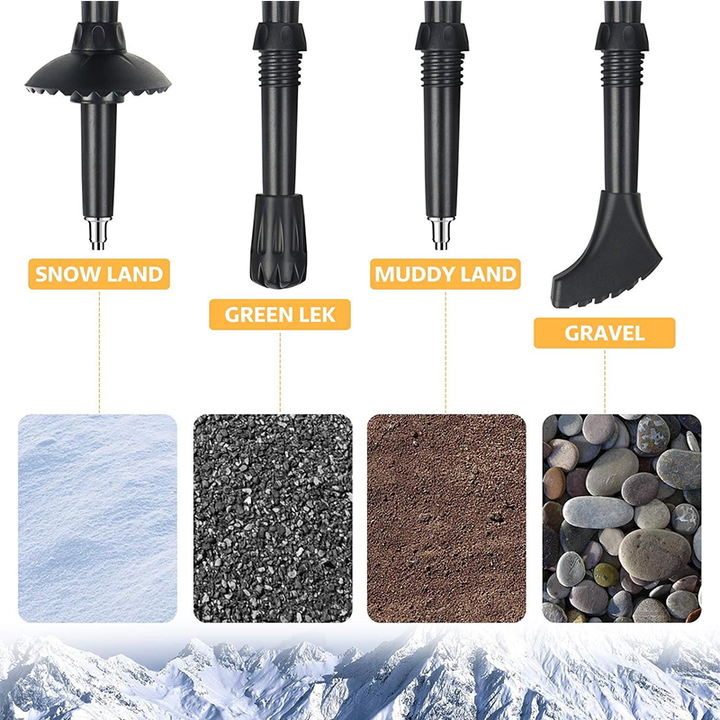 Lightweight folding walking sticks with foldable design. 