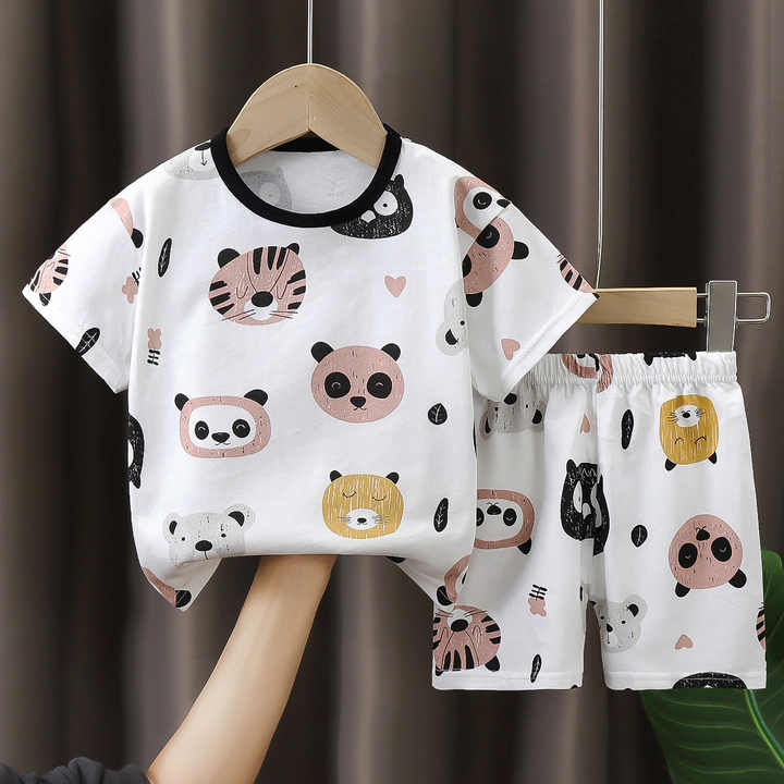 Children's Summer Cotton T-shirt Shorts Kids Clothes 