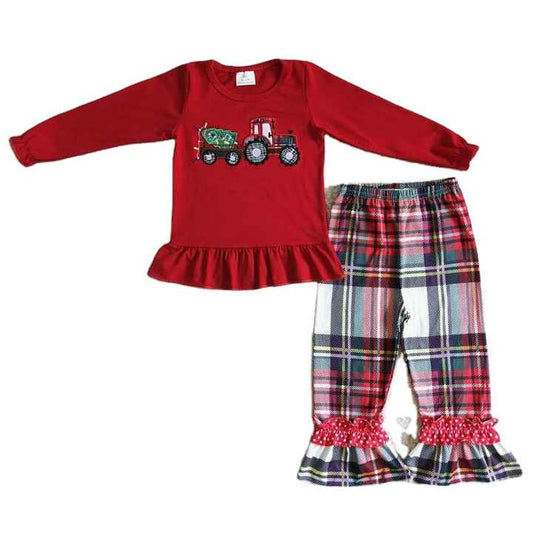 Embroidered long-sleeved children's pajamas 