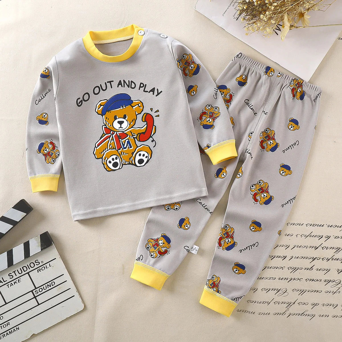 بيجامات أطفال بأكمام طويلة-Long-sleeved children's pajamas