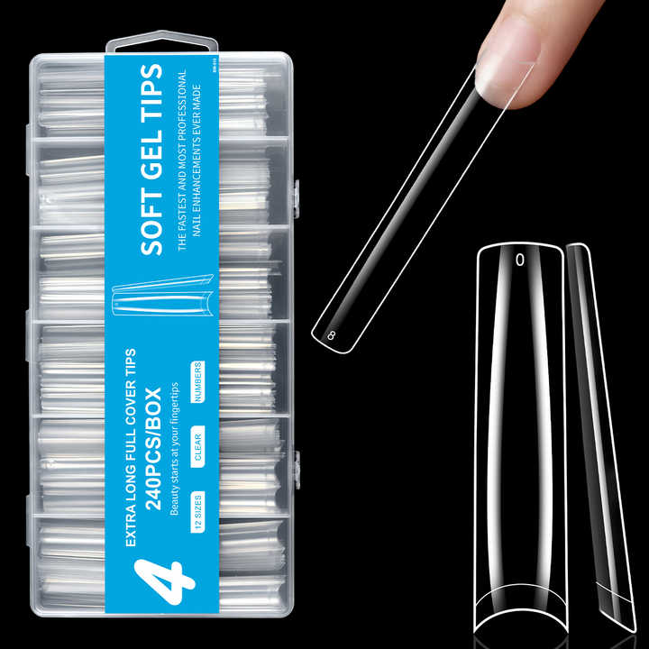 transparent artificial nails 
