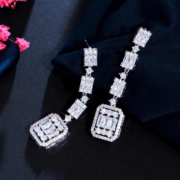 long dangling earrings