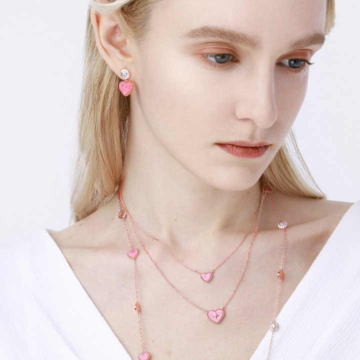 Wholesale Fashion Rose Quartz Jewelry Set 