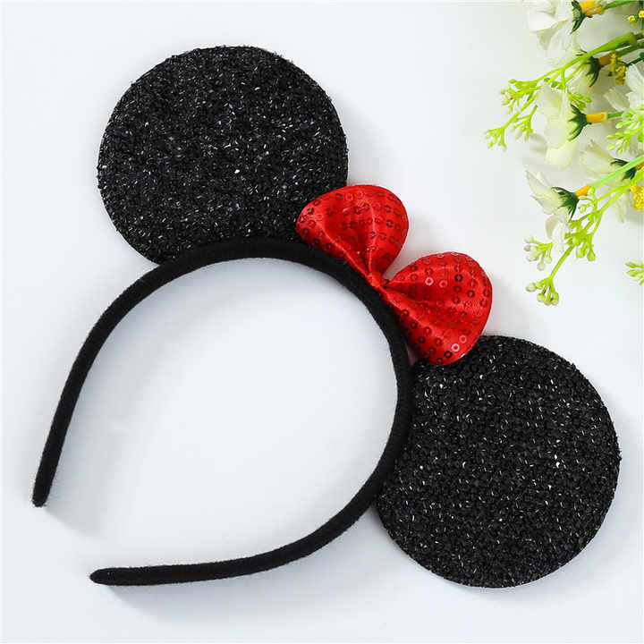 Black ear bow hair accessories for parties 