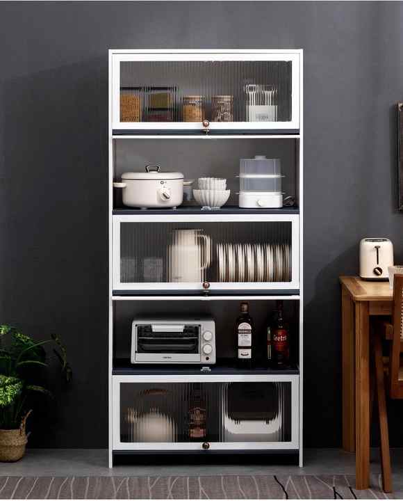 Multifunctional wooden kitchen cabinet