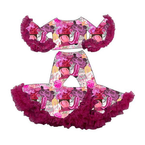 DH ODM Winter Casual Thin Girls Print T-shirt Outfit for Toddler Girls 4T Formal Clothes SetsDH ODM Winter Casual Thin Girls Print T-shirt Outfit for Toddler Girls 4T Formal Clothes Sets 