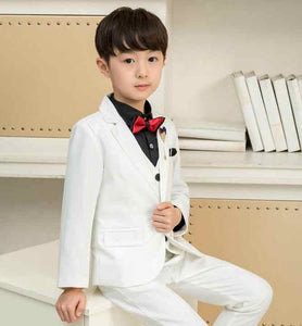 Black White Boys Wedding Suits 