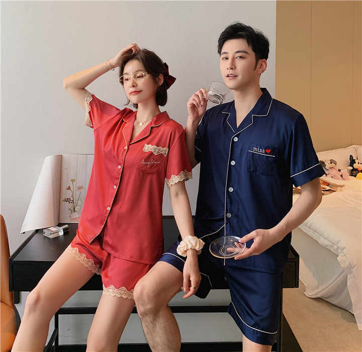 بيجامات نوم شورت- طقم الزوجين