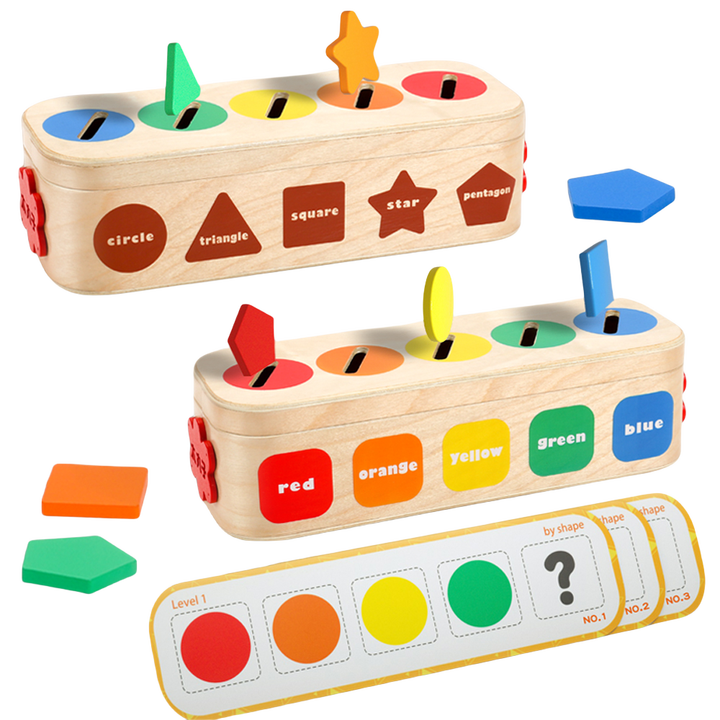 Montessori Unisex Box 2024, Wooden Color, Geometric 