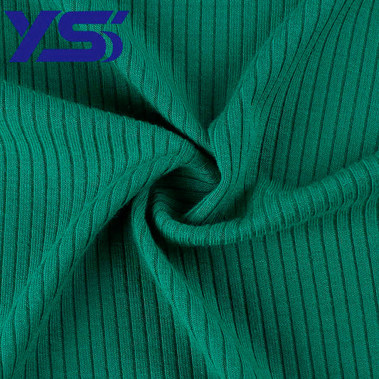 Yoga Wear Stretch Apparel Sportswear Fabric for Custom High Elasticity Rib Fabric 95% Rayon 5% 