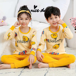 ملابس نوم قطنية للأطفال ملابس نوم للأطفال ملابس نوم مطبوعة برسومات كرتونية بيجامات للأطفال والفتيات طقم بيجامات من قطعتينChildren's Cotton Sleepwear Kids Sleepwear Cartoon Printed Pajamas for Kids Girls 2 Piece Pajama Set