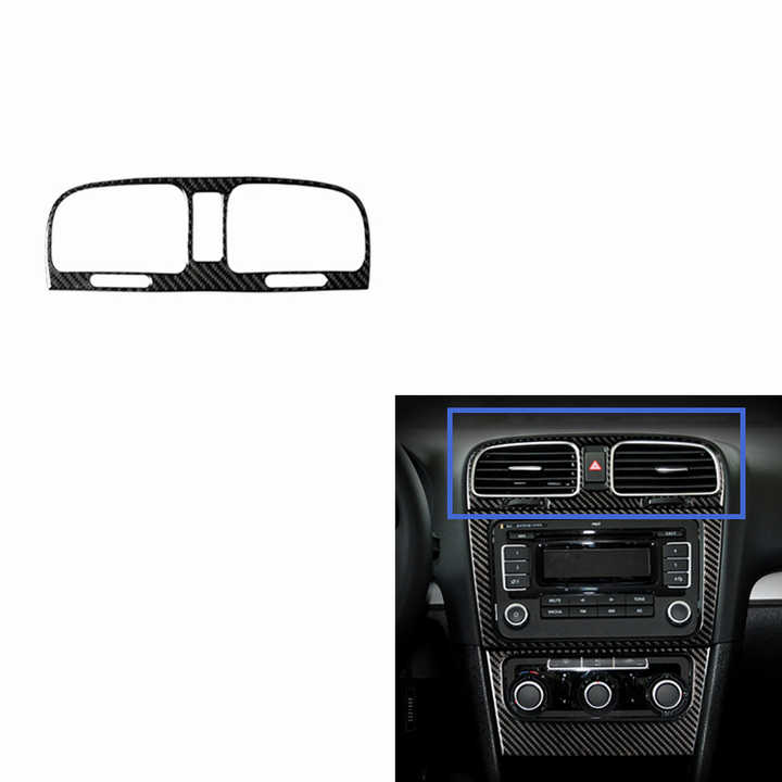 سيارة الكربون الألياف مركز التحكم الهواء منفذ . Carbon Fiber Car Center Control Air Outlet