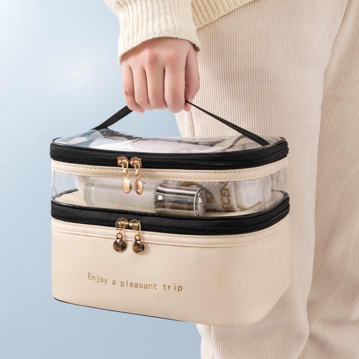 Double Layer Transparent Makeup Bag