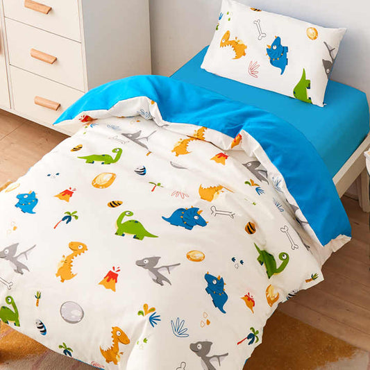 Active Dyeing Pillow Quilt Mattress Cartoon 100% Cotton Quilt Set for Kids and Teens 