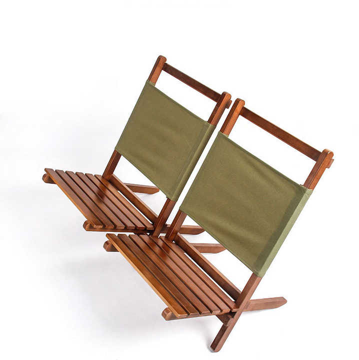 Portable Outdoor Natural Wood Camping Beach Chair for Fishing Chair Wood