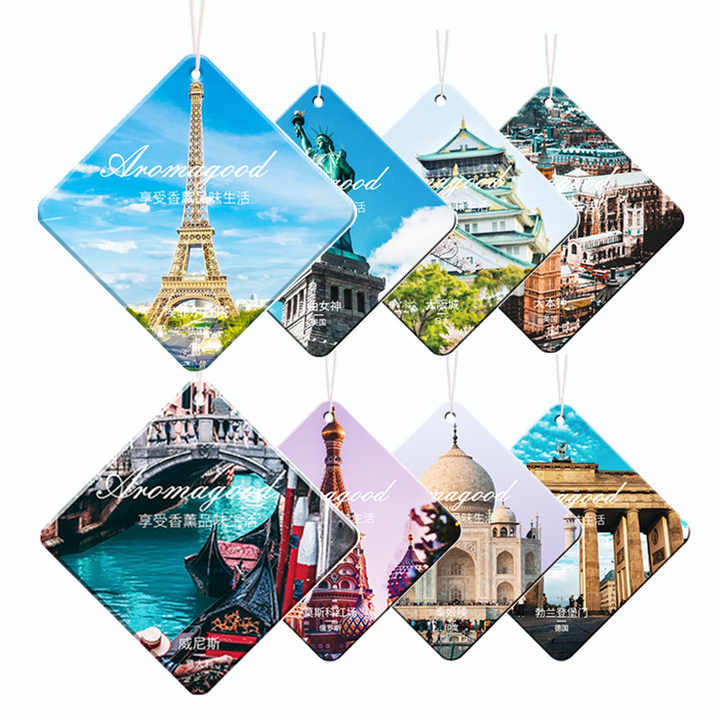 معطر هواء قوي يدوم طويلاً بتصميم مخصص . Long Lasting Powerful Air Freshener Custom Design Paper