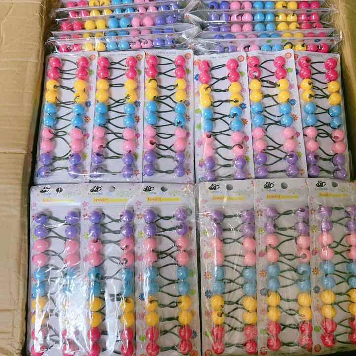 Kids Hair Accessories Rubber Band Beads Hairband 