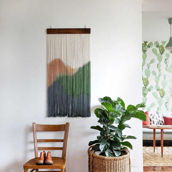 Bohemian Yarn Large Tie Dye Macrame Wall Hanging for 