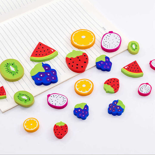 Small Cute Kawaii Fruit Orange Eraser 