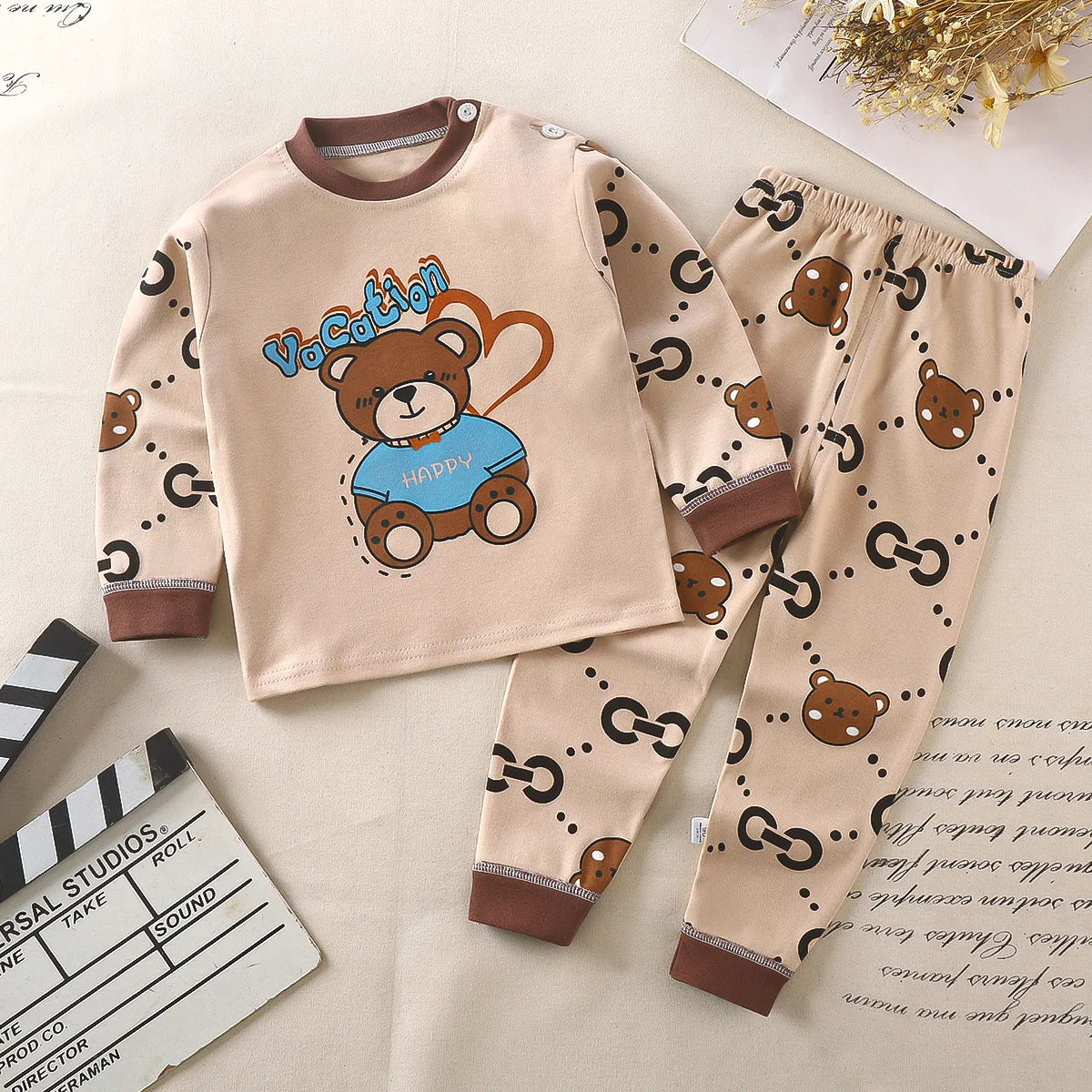 بيجامات أطفال بأكمام طويلة-Long-sleeved children's pajamas