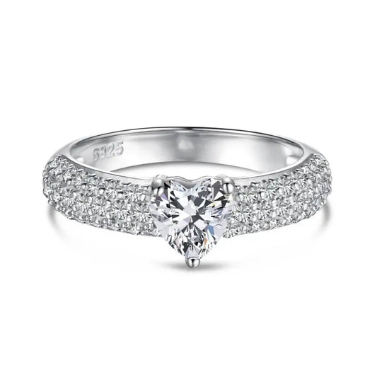 Luxury sterling silver ring 
