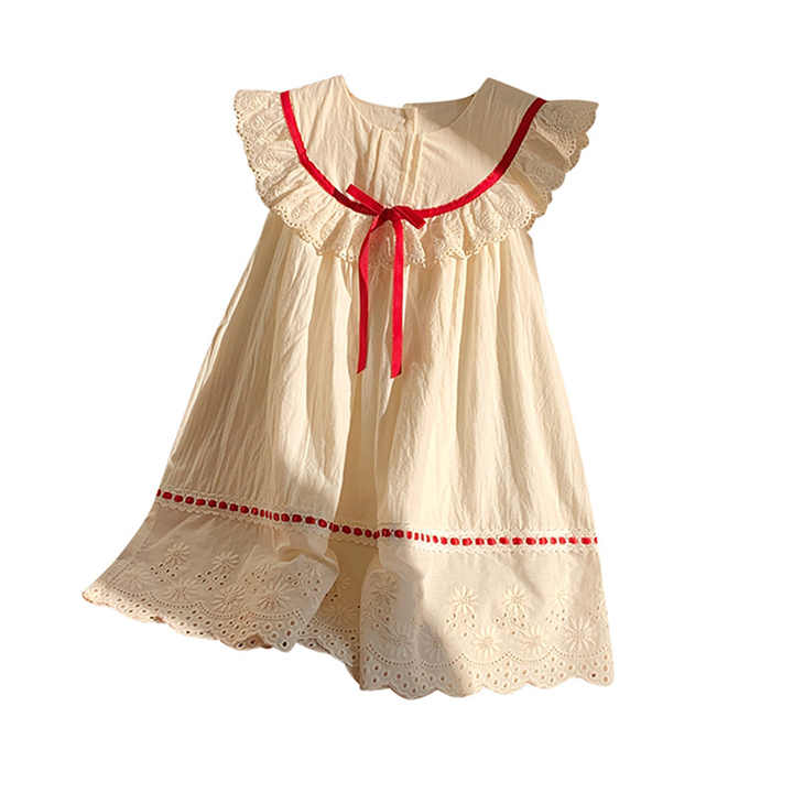 Round Neck Princess Forest Girl Clothes-Korean Dress for Kids 