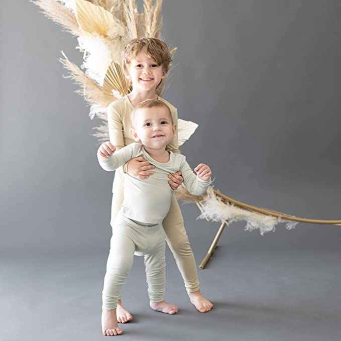 Wholesale Design 2 Pcs Children 95% Bamboo Viscose 5% Spandex Baby Pajamas Kids Rayon Toddler Unisex Boy and Girlsتصميم الجملة 2 قطعة أطفال 95٪ الخيزران فيسكوز 5٪ سباندكس بيجامات أطفال رايون طفل للجنسين الأولاد والبنات